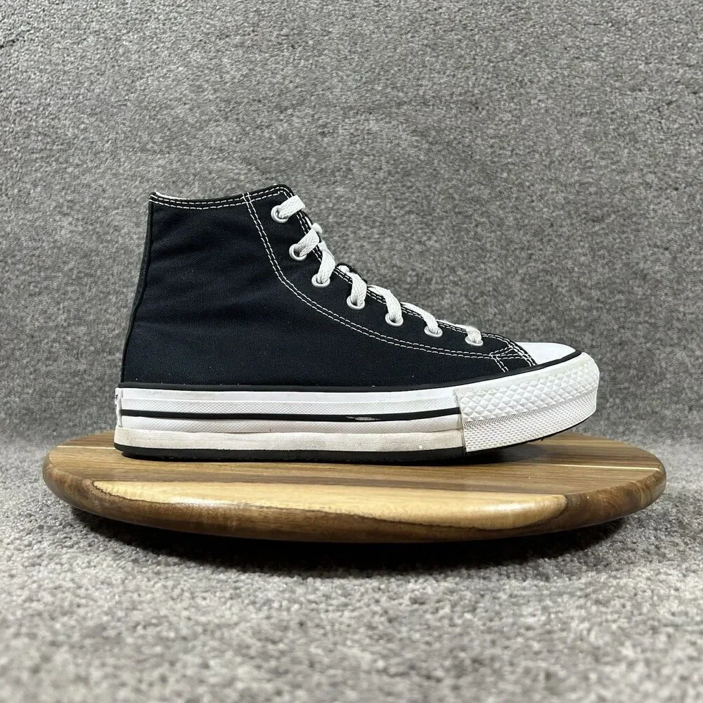 Converse Chuck Taylor All Star Eva Lift High Kids Sz 5 Black Athletic Shoes Used